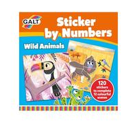 Galt Sticker by Numbers Wild Animals Sticker Book with 120 Stickers