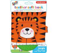 Galt Teether Soft Book Jungle, Baby Teether & Soft Book Toy, 0 Months Plus