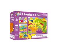Galt Toys, 4 Puzzles in a Box - Dinosaurs, Dinosaur Jigsaw Puzzle for Kids, Ages 3 Years Plus