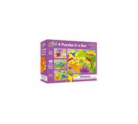 Galt Toys, 4 Puzzles in a Box - Dinosaurs, Dinosaur Jigsaw Puzzle for Kids, Ages 3 Years Plus