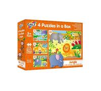 Galt Toys, 4 Puzzles In A Box - Jungle, Animal Jigsaw Puzzle Kids, Ages 3 Years Plus