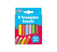 Galt Toys, 8 Triangular Pencils, Triangular Pencils For Children, Ages 3 Years Plus