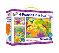 Galt Toys Dinosaurs: 4 Puzzles in a Box (12/16/20/24 pcs) Ages 3+, C-1004735