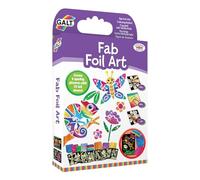 Galt Fab Foil Art Kids Craft Set - Peel and Press Foil Art with 8 Cute Animal Pictures, 25 Colourful Sparkly Sheets & Guidebook - No Mess Creative Craft Kits for Kids Age 6+