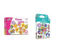 Galt Toys, Flower Lights, Kids' Craft Kits, Ages 7 Years Plus & Toys, Foil Badges, Craft Kit for Kids, Ages 6 Years Plus