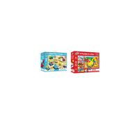 Galt Toys, Giant Floor Puzzle - Construction Site, Floor Puzzles for Kids, Ages 3 Years Plus & Toys, 4 Puzzles in a Box - Vehicles, Jigsaw Puzzle for