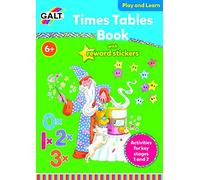 Galt Toys, Play & Learn - Times Tables Book, Home Learning Activity and Sticker Book, Ages 6 Years Plus