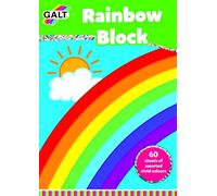 Galt Toys, Rainbow Block, Coloured Paper Pad, 60 Sheets, Ages 3 Years Plus