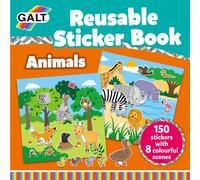 Galt Toys, Reusable Sticker Book - Animals, Sticker Books, Ages 3 Years Plus