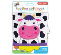 Galt Toys, Teether Soft Book - Farm, Baby Teether