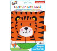 Galt Toys, Teether Soft Book - Jungle, Baby Teether & Soft Book Toy, Ages 0 Mon