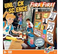 Galt Unlock Science - Fire Fire! Kit for Kids Ages 8+, STEM Science Experiments Set and Fun Filled Crime Solving, Mystery Game for Children, Learn Science, Investigate Clues and Crack the Case
