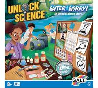 Galt Unlock Science - Water Worry! Kit for Kids Ages 8+, STEM Science Experiments Set and Fun Filled Crime Solving, Mystery Game for Children, Learn Science, Investigate Clues and Crack the Case