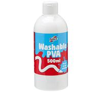 Galt Washable PVA Glue for Crafting - Multipurpose 500ml Glue for Slime, Paper, Card, Wood, Fabric, School - 2-in-1 Clear PVA Glue & Glaze for Painted Models - Age 3+ Child Safe, Washes Out of Clothes