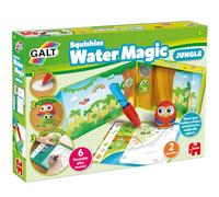 Galt Water Magic Squishies Jungle Reusable Colouring Books for Children, Reusable Pictures for Kids to Colour, Magically Reveal Hidden Pictures with Water Pen & Squishy Surprises, Ages 3 Years Plus