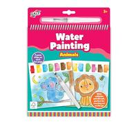 Galt Water Painting Book - Animals Themed Children's Painting Books | Kids Travel Art Book with 7 Paint Chips & Refillable Paint Brush, Christmas & Birthday Gift for Boys & Girls Age 3 Years Plus
