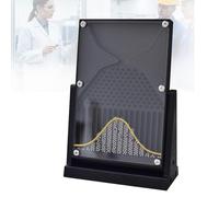 Galton Board,12×18cm Dalton Board Normal Distribution Mathematical Model,Physics Lab Teaching Tool,Probability Demonstration Model With Bell Curve,for Educators and Students black