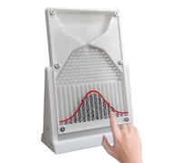 Galton Board 12×18cm,Normal Distribution Bell Curve Model, Probability Demonstration Tool,Physics Lab Teaching Tool,Enhance Learning(White)