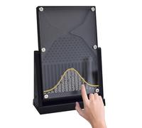 Galton Board 12×18cm,Normal Distribution Bell Curve Model, Probability Demonstration Tool,Physics Lab Teaching Tool,Enhance Learning(Black)