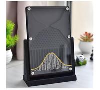 Galton Board, 7.1*4.7*2.2 In, Normal Distribution Mathematical Model, Probability Teaching Demonstration With Curve, Random Distribution,Inspire Curiosity, For Physics Education(Color:Black)