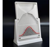 Galton Board, 7.1*4.7*2.2 In, Normal Distribution Mathematical Model, Probability Teaching Demonstration With Curve, Random Distribution,Inspire Curiosity, For Physics Education(Color:White)