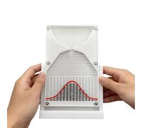 Galton Board Experiment Model,12 * 18cm Normal Distribution Mathematical Model,Probability Teaching Demonstration with Red Curve(White)