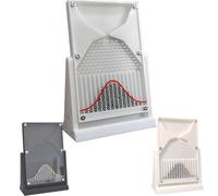 Galton Board，Normal Distribution Mathematical Model - 12x18cm Acrylic，Black White，Curved/Non-Curved，Physics Lab Teaching Tool，Desk Toy，Inspire Curiosity，for Educators Students(White - A)