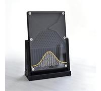 Galton Board Physics Experiment Model with Curve 7.1 * 4.7 in, Galton Board Desk Toy 1300 Metal Beads, Normal Distribution Mathematical Model for Physics Lab Experiment Tool(C)