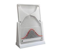 Galton Board Probability Demonstration Model, Acrylic Bell Curve Statistics Tool, STEM Physics Teaching Equipment for Random Distribution and Classroom Learning White with red curves