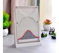 Galton Board Probability Model, Bell Curve Statistics Demonstration Tool for Random Distribution, STEM Physics Classroom Learning White with red curves