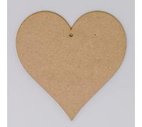 Galtopia - 15cm MDF Hearts Wooden with Hole Cut Out Craft Shape, Embellishments (15cm / 150mm) Approx 6 inches - Pack of 5