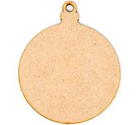 Galtopia Wooden Christmas Blank Bauble for Crafting Pack of 10 - MDF Craft Shape for Christmas Crafters (Approx 8cm x 7cm)