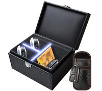 Galtunmy Faraday Box for Car Keys, Rfid Faraday Key Box Signal Blocker, Keyless Signal Blocker with Upgraded Dividers, Solid Protection for Car Theft & Privacy Security(M with 1 Key Fob Protector)