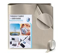 Galtunmy Faraday Fabric 43" x 36" with Conductive Tape, Military Grade EMF RF Shielding Cloth, Blocks WiFi, Bluetooth, GPS, RFID & Cellular Signals for DIY Privacy & Device Protection