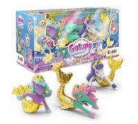 Galupy MERMAID Gold Edition Unicorn Toys - Set of 3 Figures with Golden Tails - Girls Toys Age 3+ - Magical Horse Playset Gifts for Children