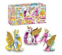 GALUPY Unicorn Gold Edition - 3 x Unicorn Figures with Golden Wings & Crystal from Swarovski - Unicorn Toy