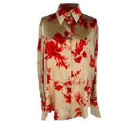 Galvan Preloved London Long Sleeve Blouse Thistle Print In Multicolor Viscose Multi