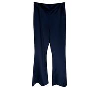 Galvan Preloved Martha Hunt Sculpted Flared Trousers In Navy Blue Acetate Navy