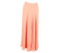 Galvan Women's Preloved High-Waisted Maxi Skirt in Coral Polyester | Size: 12