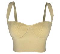 Galvan Women's Preloved London Nyx Crop Top in Cream Viscose | Size: Small
