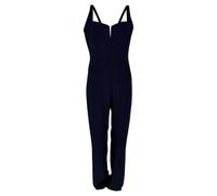 Galvan Women's Preloved London Signature Corset Jumpsuit in Navy Blue Triacetate | Size: 8