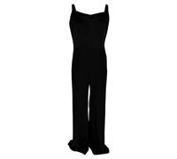 Galvan Women's Preloved London Wide Leg Corset Jumpsuit in Black Triacetate | Size: 8