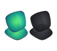 Galvanic Replacement Lenses for Oakley Fuel Cell Sunglasses - Jade + Black Polarized - Combo Pack