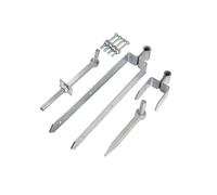 Galvanised 18” 450mm Adjustable Double Strap Field Gate Hinges Kit Wooden Door Fitting Kit - Heavy Duty Gate Hinges for Garage Door, Shed, Garden Gate