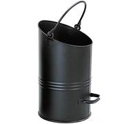 Galvanised Black Metal Fireplace Round Coal Scuttle Bucket Hod Eclipse