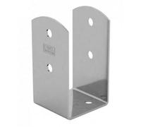 Galvanised Bolt Down Base Post Support Fence Foot Base Brackets Pergola Internal Size: 91 mm - 3.5"