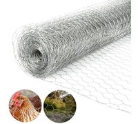 Galvanised Chicken Wire Mesh Fence Net Rabbit Netting Fencing Cages Runs Pens Hexagonal Garden Wire Netting Fence Anti-Rust for DIY Craft and Garden Protection