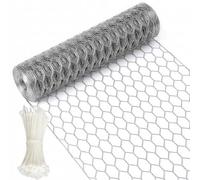 Galvanised Chicken Wire Mesh Fence Net Rabbit Netting Fencing Cages Runs Pens Hexagonal Garden Wire Netting Fence Anti-Rust for DIY Craft and Garden Protection