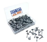 Galvanised Clout Nails 13mm (Approx. 185pcs, 200g Pack) Roofing Felt Tacks for Shed Roof - Heavy Duty Felt Nails for Securing Shed Roof Felt in a Handy Plastic Case