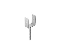 Galvanised Concrete In "U" Shape Post Support Heavy Duty For 100mm / 4 Inch Posts